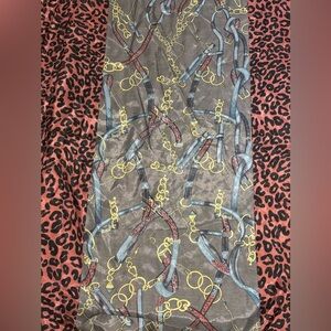 Leopard Print 100% Silk Pashmina Scarf | Large